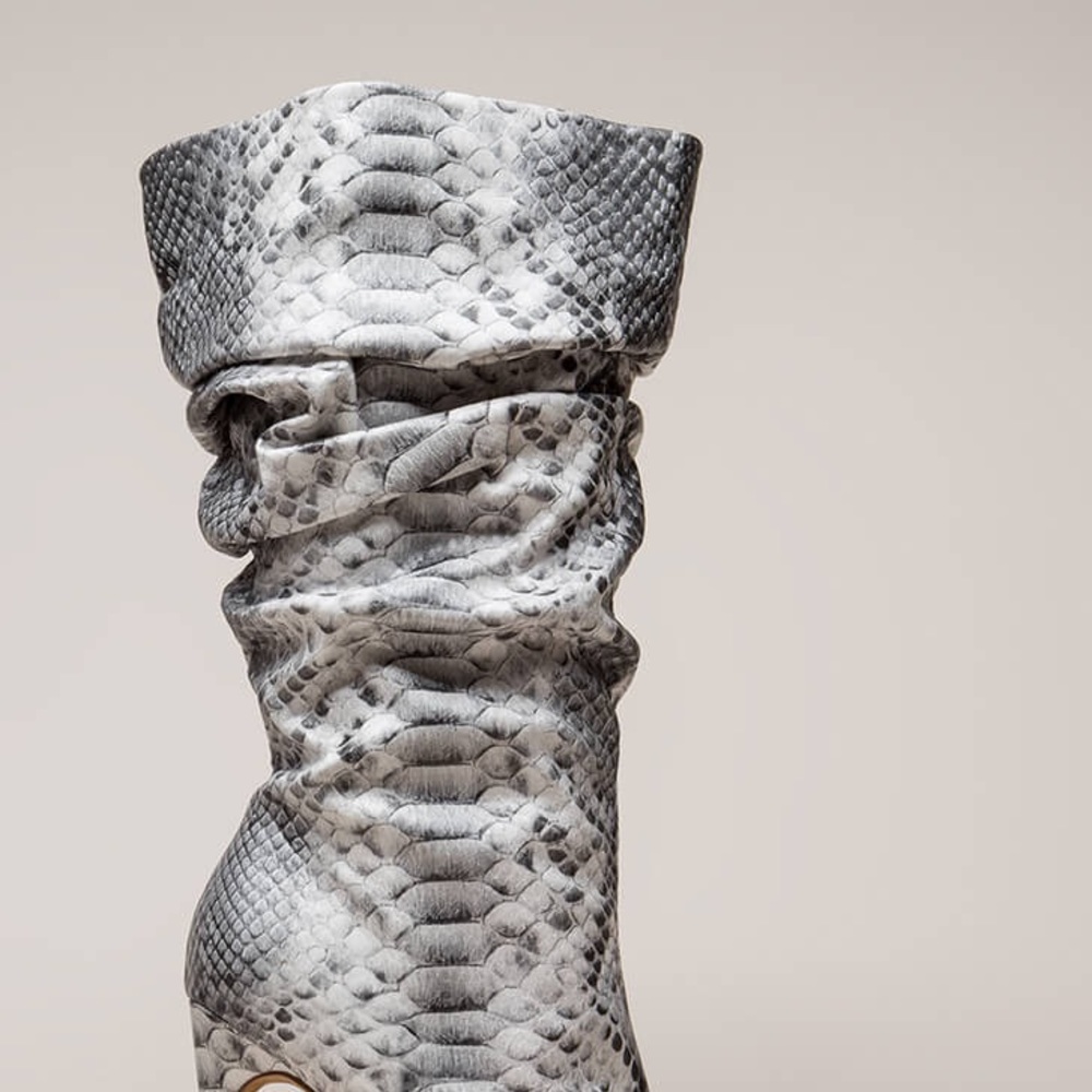 Python shin high booties - Picture 2 of 4